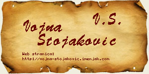 Vojna Stojaković vizit kartica